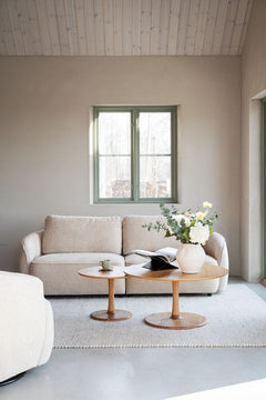 Norris soffa 3-sits ljusbeige tyg Anna #2