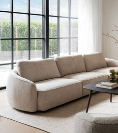 Norris soffa 4-sits ljusbeige tyg Anna #2