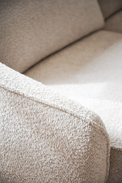 Norris soffa 3-sits-schäslong H ljusbeige tyg Anna #2