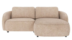 Norris soffa 3-sits-schäslong H ljusbeige tyg Anna #2