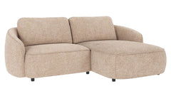 Norris soffa 3-sits-schäslong H ljusbeige tyg Anna #2