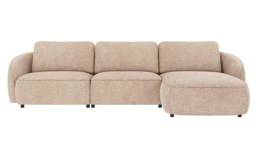 Norris soffa 4-sits-schäslong H ljusbeige tyg Anna #2