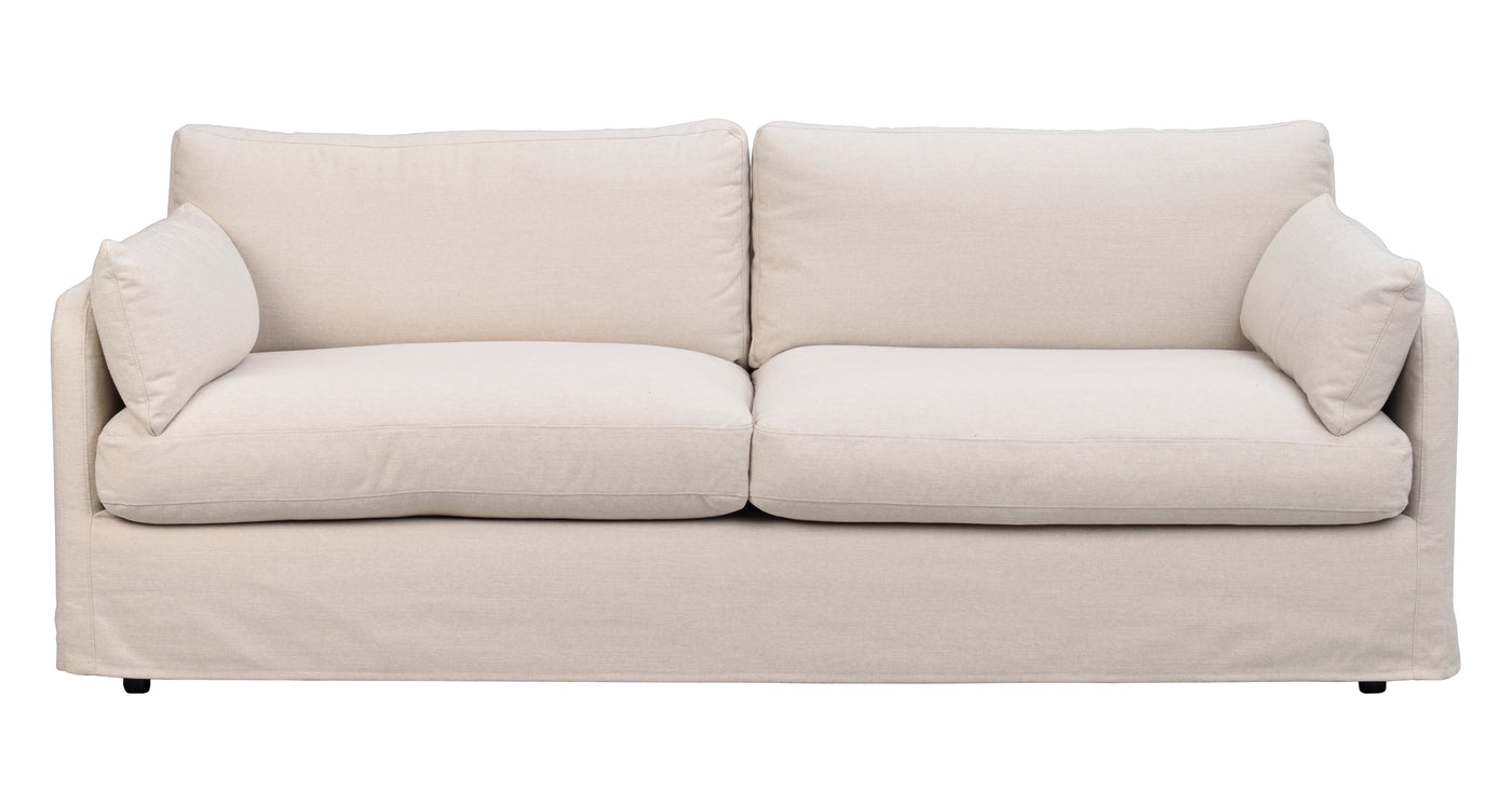 Peyton soffa 3-sits beige tyg Ursula #282