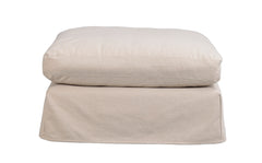 Peyton fotpall beige tyg Ursula #282