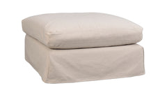 Peyton fotpall beige tyg Ursula #282