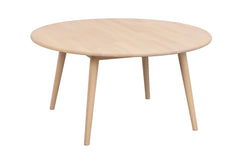 Tompkins soffbord ø90 vitpigmenterad ek