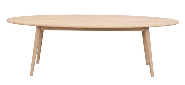 Tompkins soffbord ellips 150x60 vitpigmenterad ek