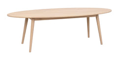 Tompkins soffbord ellips 150x60 vitpigmenterad ek