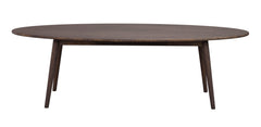 Tompkins soffbord ellips 150x60 brun ek