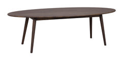 Tompkins soffbord ellips 150x60 brun ek