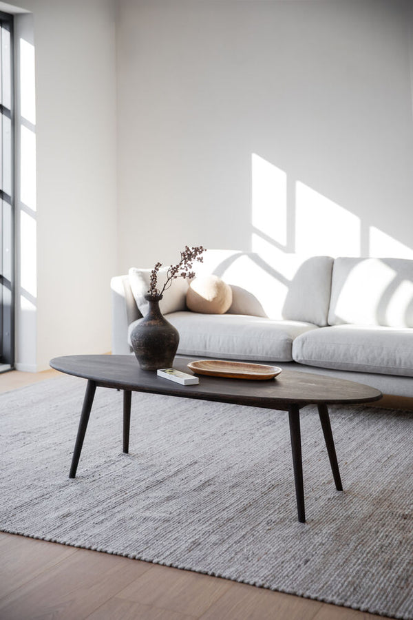 Tompkins soffbord ellips 150x60 brun ek