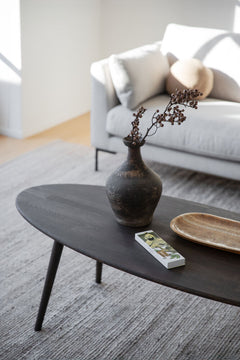 Tompkins soffbord ellips 150x60 brun ek