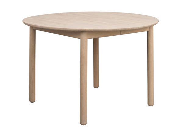 Derrymore matbord runt 120/165 vitpigmenterad ek