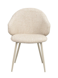 Drake karmstol beige tyg/beige metallben 2-pack