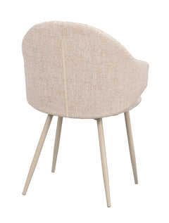 Drake karmstol beige tyg/beige metallben 2-pack