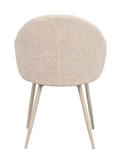Drake karmstol beige tyg/beige metallben 2-pack
