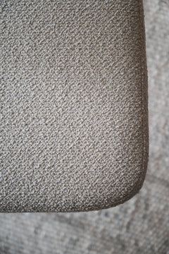 Herbster stol beige tyg/svarta metallben 2-pack