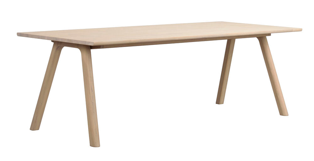 Clapperton matbord 220x95 vitpigmenterad ek