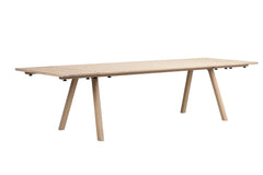 Clapperton matbord 220x95 vitpigmenterad ek