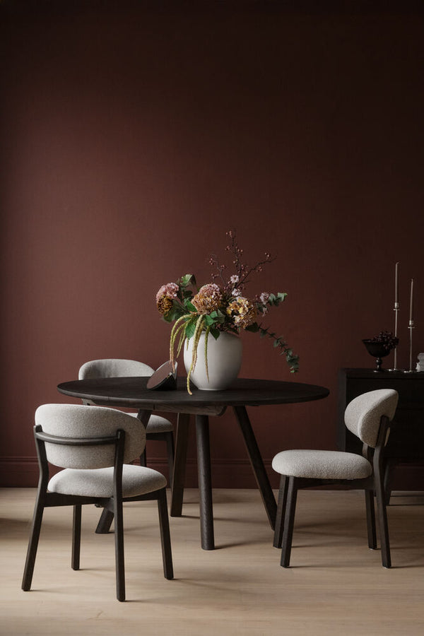 Clapperton matbord runt Ø140 brun ek