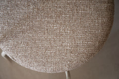 Merrick karmstol mörkbeige tyg/beige metall snurr
