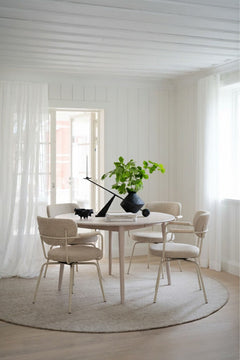 Merrick karmstol mörkbeige tyg/beige metall snurr