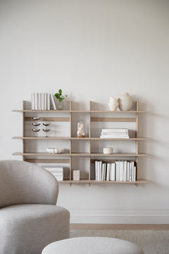 Westlock vägghylla 75x48 vitpigmenterad ek