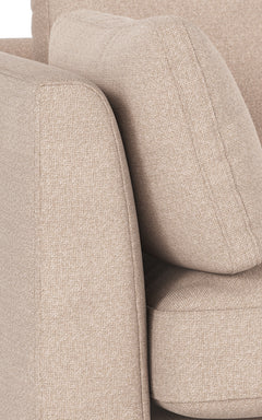 Corwin soffa 3-sits ljusbeige tyg Rita #1