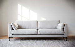 Corwin soffa 3-sits ljusbeige tyg Rita #1