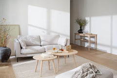 Tompkins soffbord ø60 vitpigmenterad ek