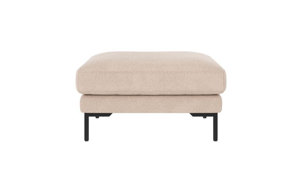Corwin fotpall ljusbeige tyg Rita #1