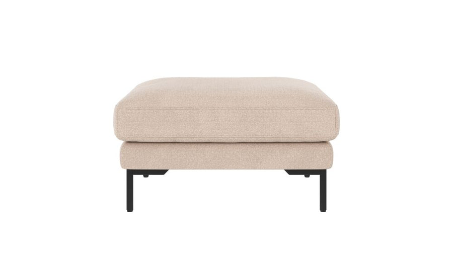 Corwin fotpall ljusbeige tyg Rita #1