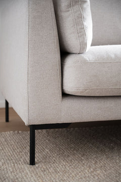 Corwin soffa 3,5-sits-schäslong Hö ljusbeige tyg Rita #1