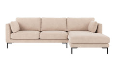 Corwin soffa 3,5-sits-schäslong Hö ljusbeige tyg Rita #1