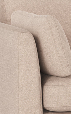 Corwin hörnsoffa 2,5+2,5-sits öppet avslut Hö ljusbeige tyg Rita #1