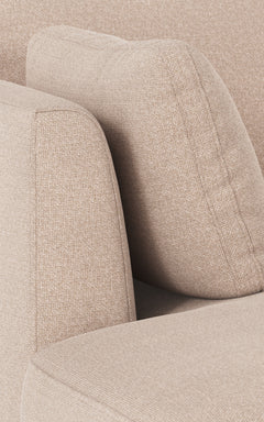 Corwin soffa 3,5-sits-schäslong Vä ljusbeige tyg Rita #1