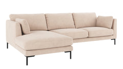 Corwin soffa 3,5-sits-schäslong Vä ljusbeige tyg Rita #1