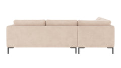 Corwin hörnsoffa 2,5+2,5-sits öppet avslut Vä ljusbeige tyg Rita #1