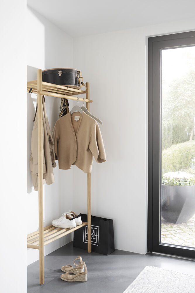 Milford klädställning 90x180 ek/svart metall