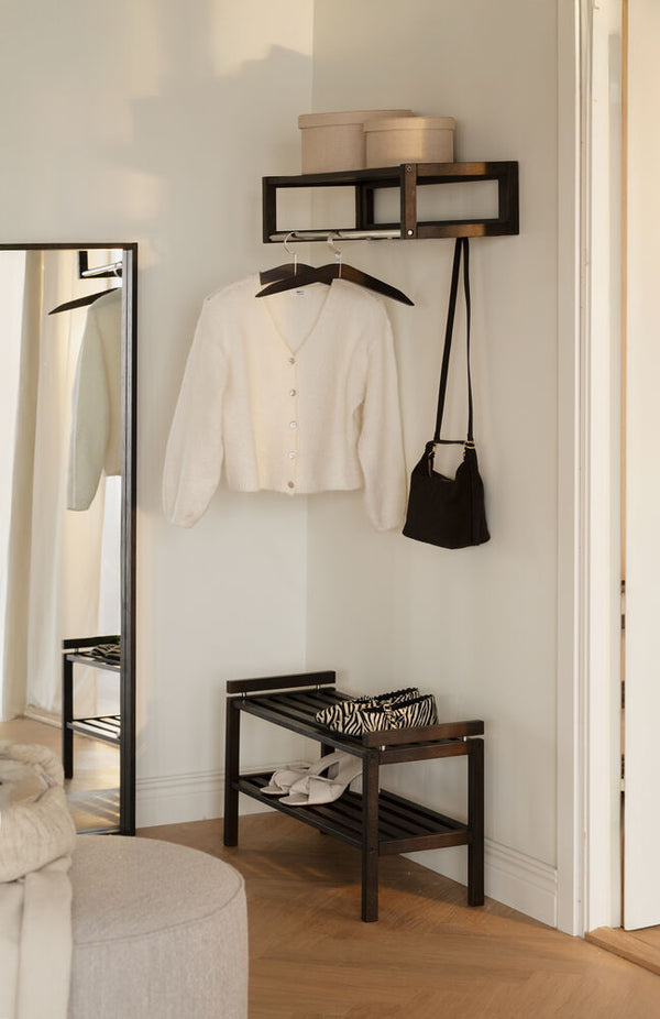 Confetti hatthylla 80 brunlackad ek