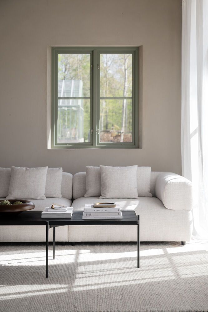 Falkner soffa 3-sits ljusbeige tyg Oscar #1