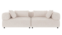 Falkner soffa 3-sits ljusbeige tyg Oscar #1