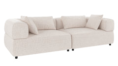 Falkner soffa 3-sits ljusbeige tyg Oscar #1