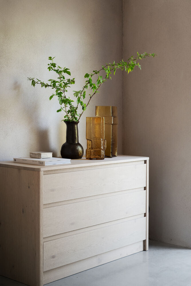 Melstone byrå 3L 110 H70 vitpigmenterad ek