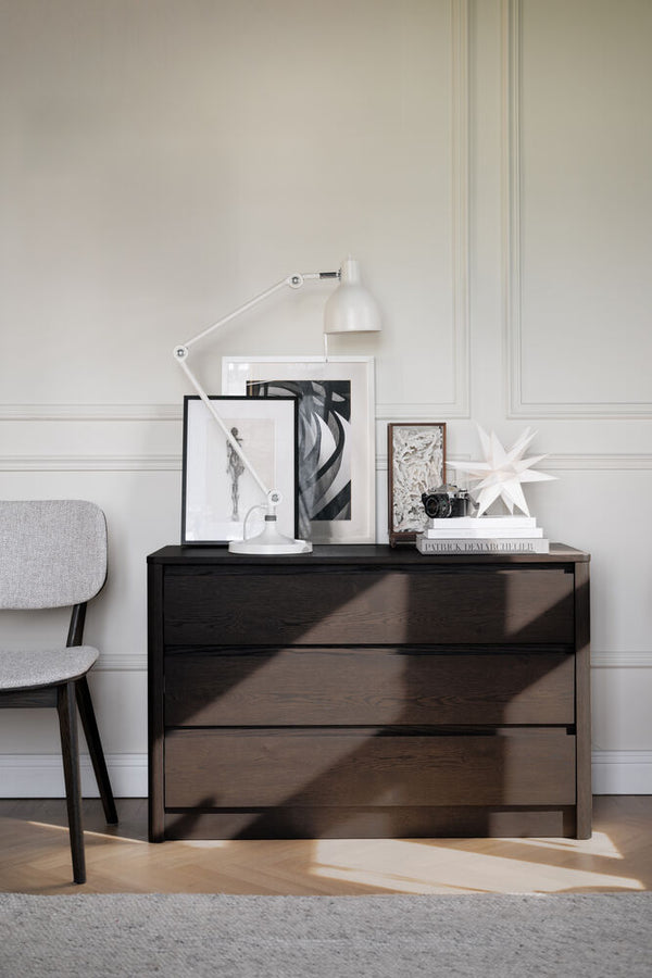 Melstone byrå 3L 110 H70 brun ek