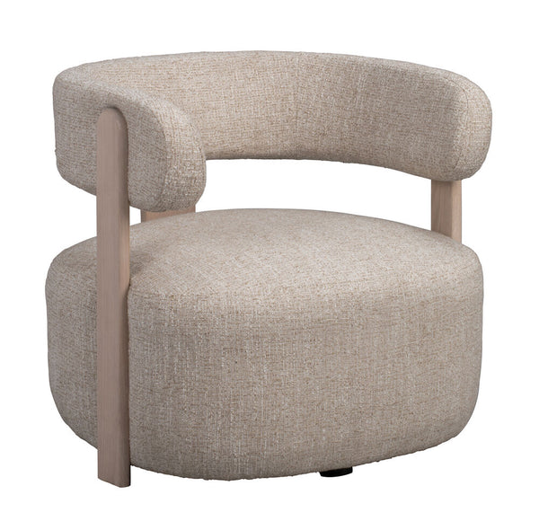 Jenison loungestol ljusbeige tyg/vitpigmenterad ek