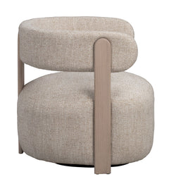 Jenison loungestol ljusbeige tyg/vitpigmenterad ek