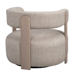 Jenison loungestol ljusbeige tyg/vitpigmenterad ek