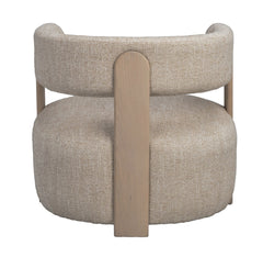 Jenison loungestol ljusbeige tyg/vitpigmenterad ek
