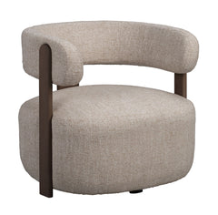 Jenison loungestol ljusbeige tyg/brun ek
